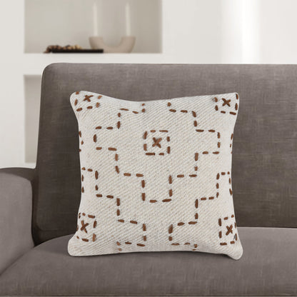 LEAMINGTON CUSHION - WOOL/ LEATHER