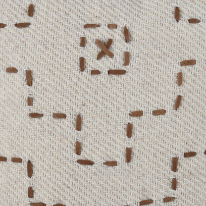 LEAMINGTON CUSHION - WOOL/ LEATHER