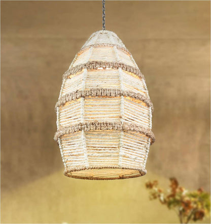 LUCELIA LAMP - IVORY/NATURAL - HAND MADE - JUTE
