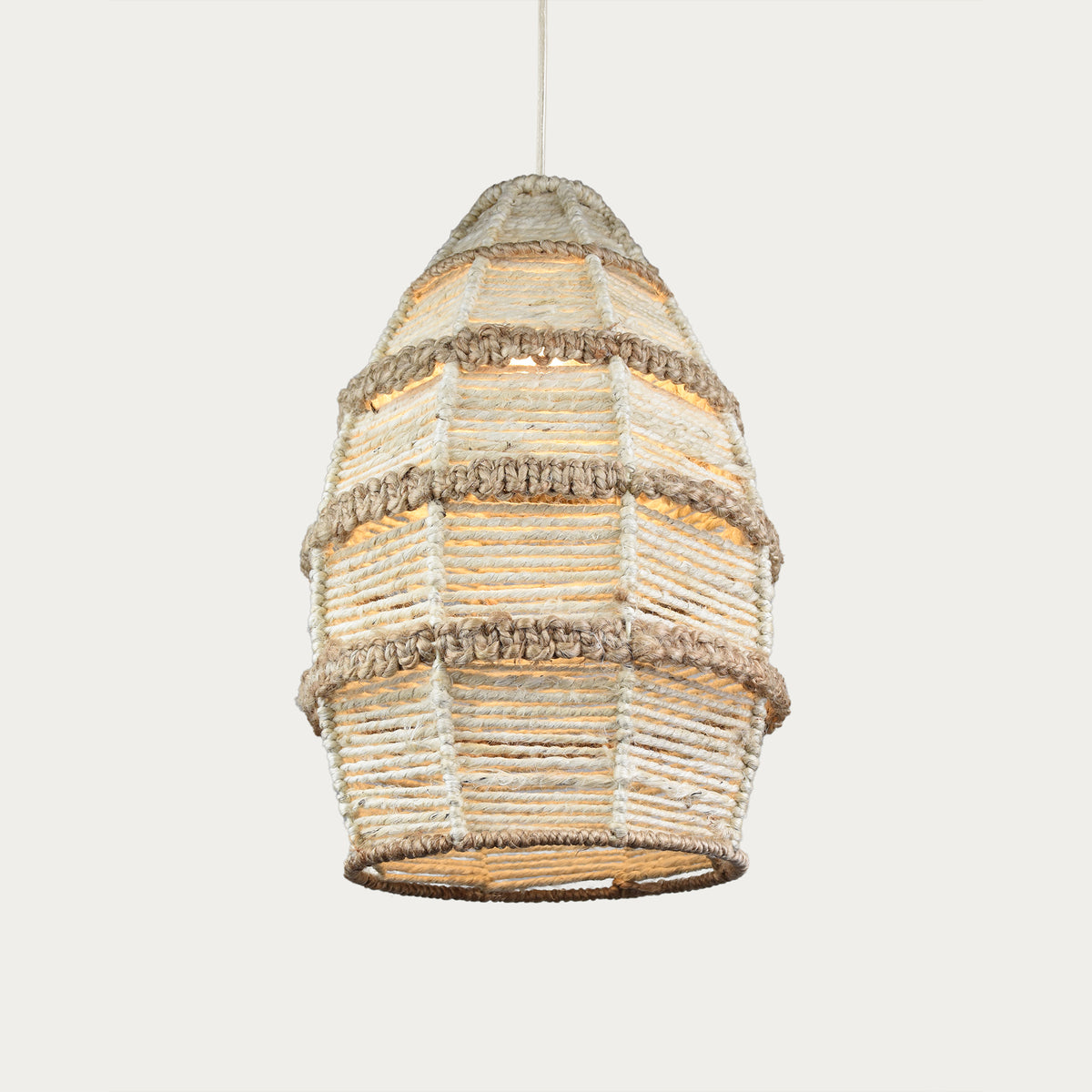 LUCELIA LAMP - IVORY/NATURAL - HAND MADE - JUTE