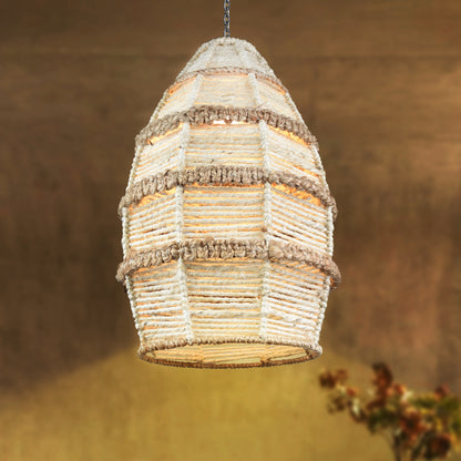 LUCELIA LAMP - IVORY/NATURAL - HAND MADE - JUTE