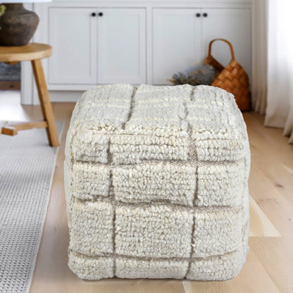LUXTON POUF - NZ WOOL