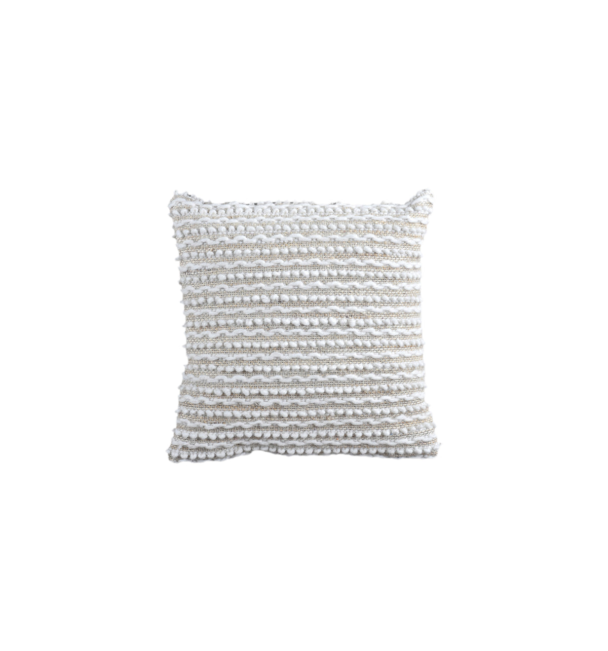 LYCUS CUSHION - JUTE/WOOL - IVORY - HANDWOVEN
