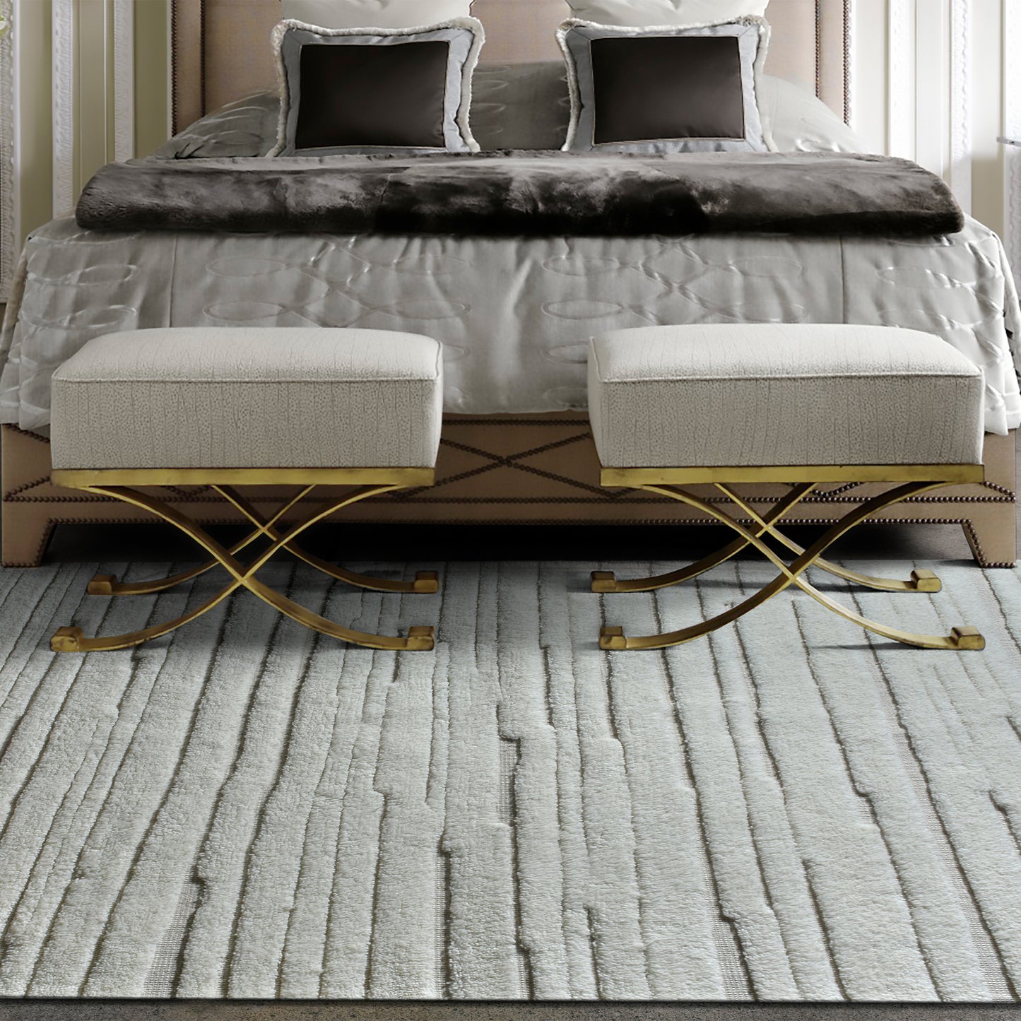 LYNDEN II RUG - NZ WOOL - HANDWOVEN - IVORY