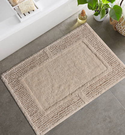 LAUKO BATH RUG - IVORY - TABLE TUFTED - COTTON