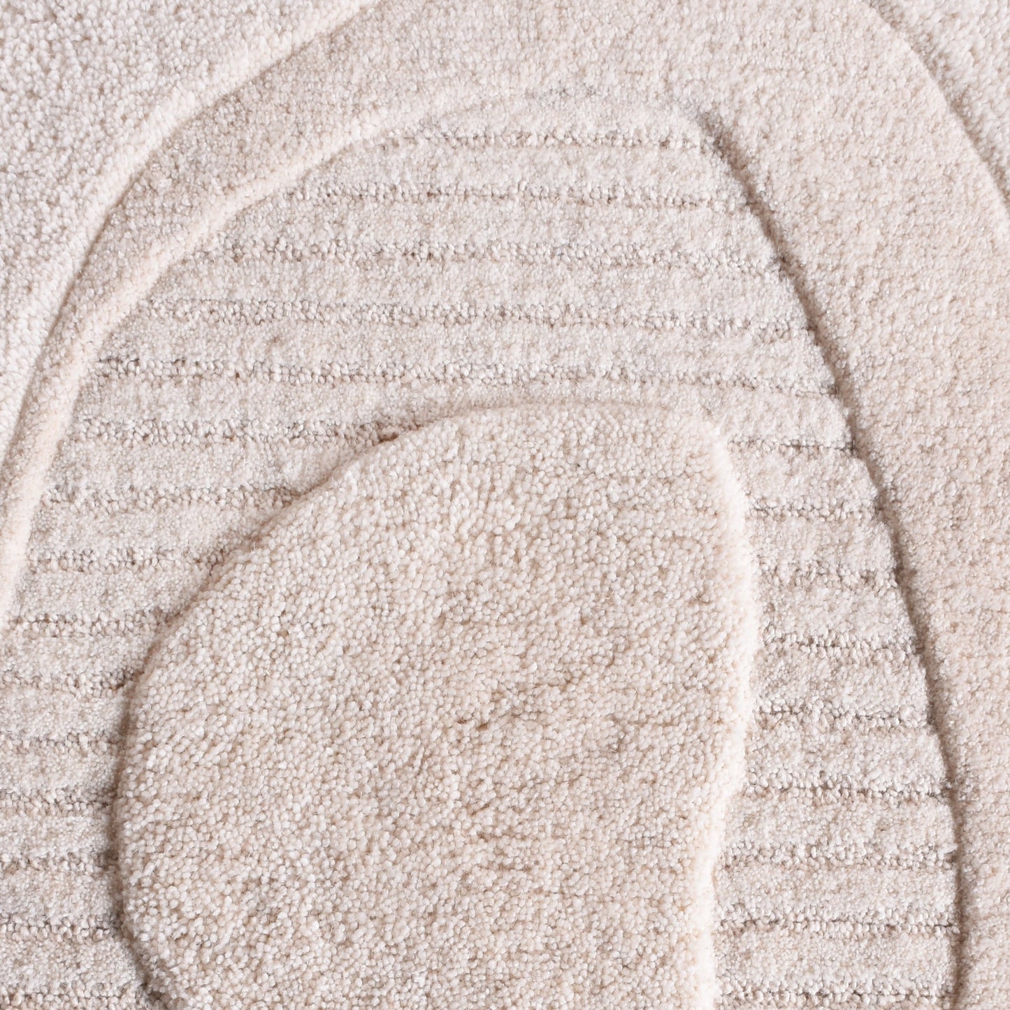 MADAKA WALL ART- SET OF 2 - IVORY - HAND TUFTED WOOL & MDF