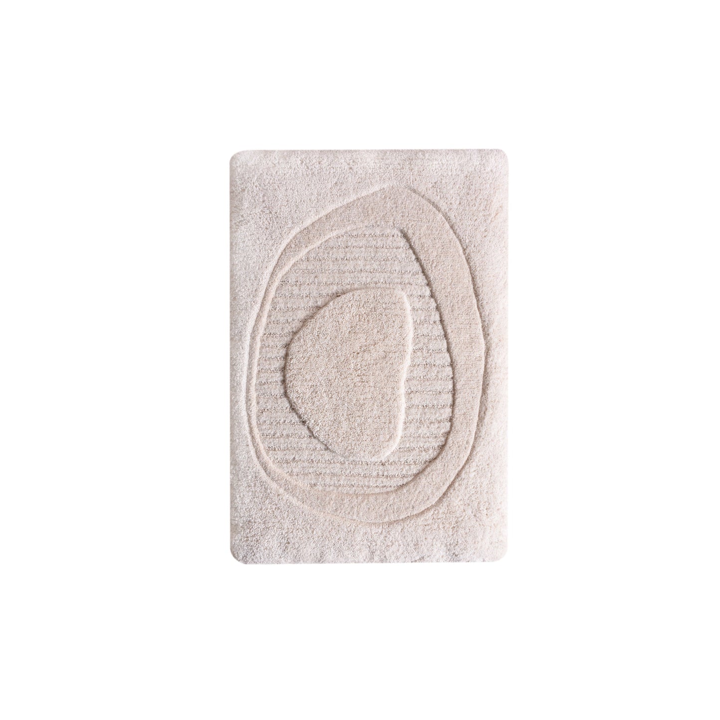 MADAKA WALL ART- SET OF 2 - IVORY - HAND TUFTED WOOL & MDF