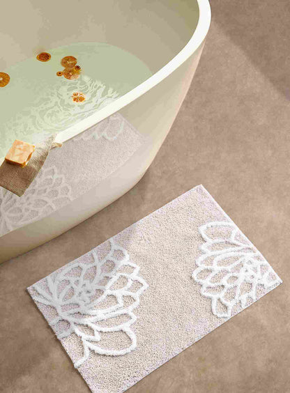 MANDURI BATH RUG - NATURAL/IVORY - COTTON - TABLE TUFTED