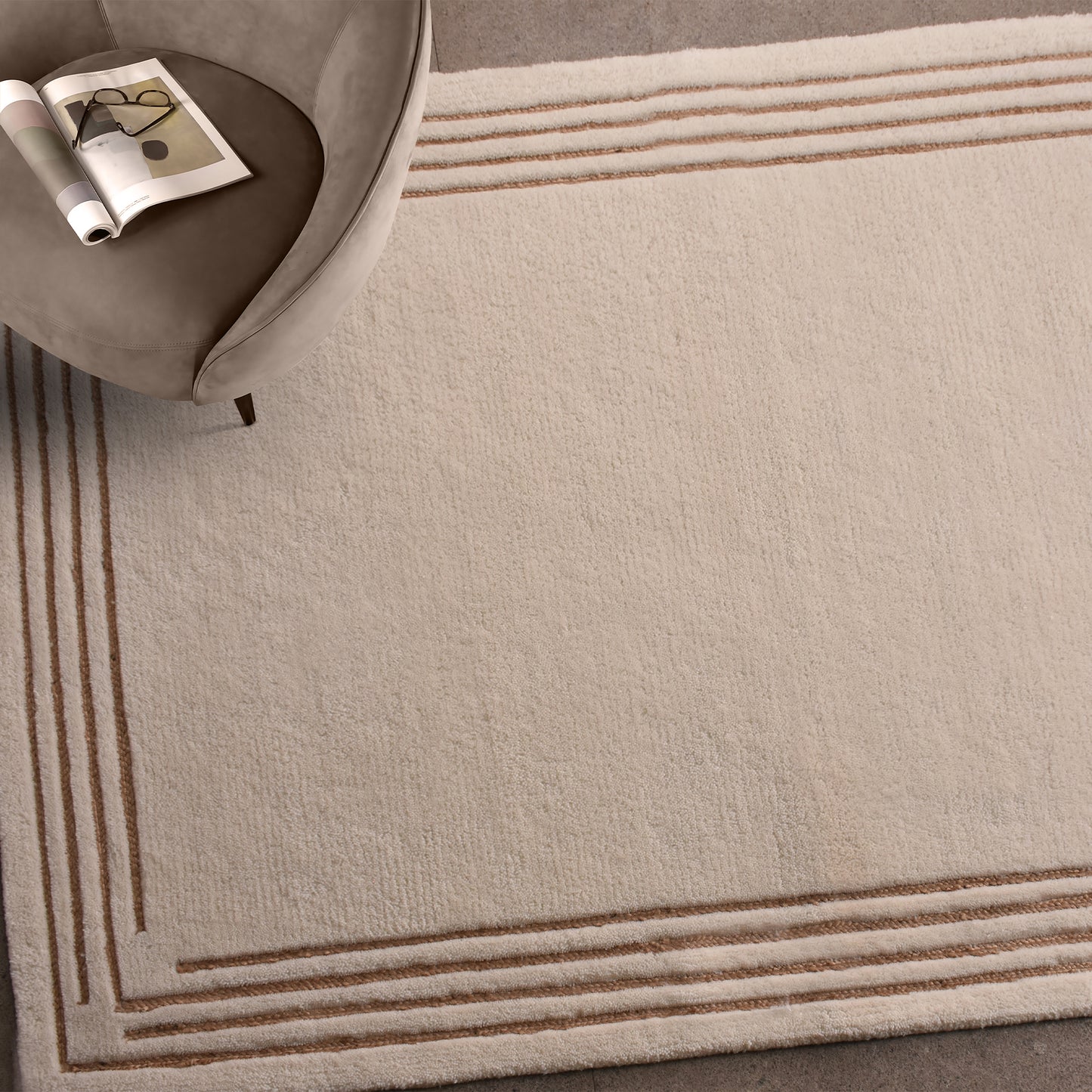 MANGIN RUG - NZ WOOL/ JUTE