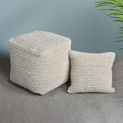 MANOR POUF - JUTE/ WOOL