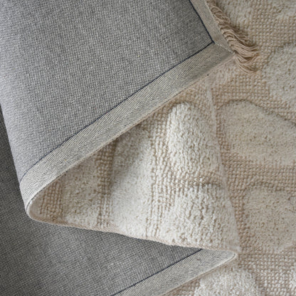 MARILYN-II RUG WITH FRINGES - IVORY - TABLE TUFTED - WOOL
