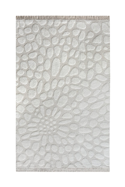 MARILYN-II RUG WITH FRINGES - IVORY - TABLE TUFTED - WOOL