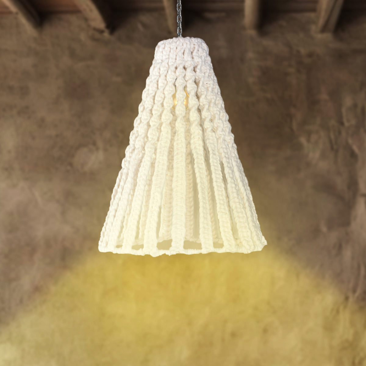 MARIVELES LAMP - IVORY - HAND MADE - NZ WOOL