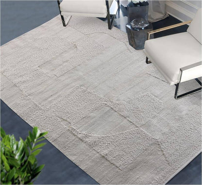 MILUTIN RUG - IVORY - HAND WOVEN - JUTE + WOOL