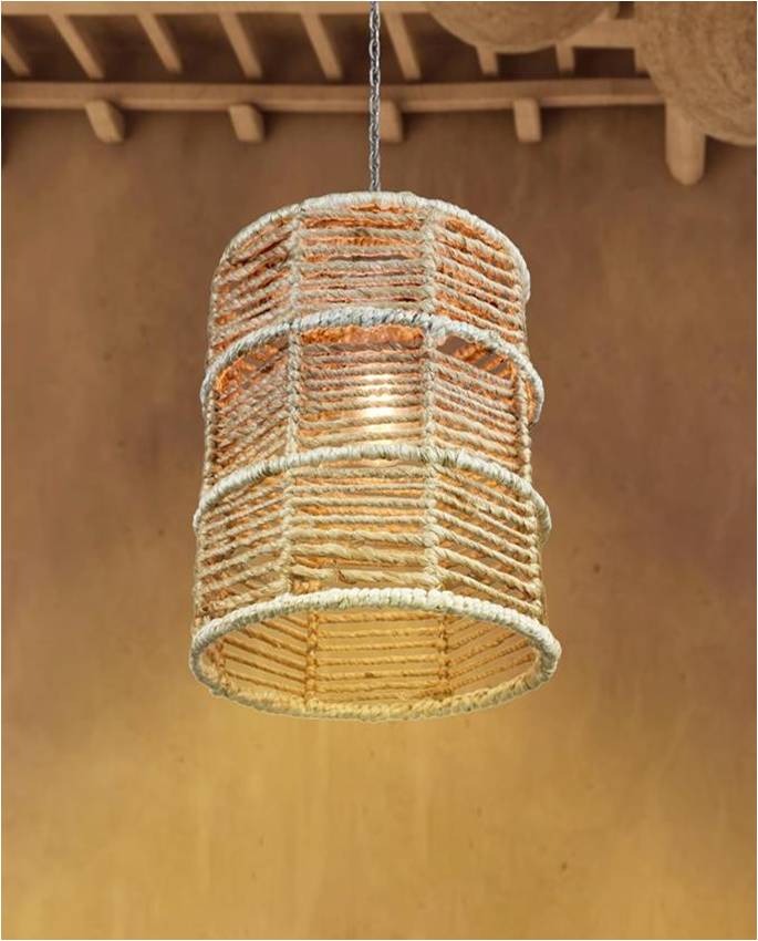 MIRANTE LAMP - NATURAL/IVORY - HAND MADE - JUTE