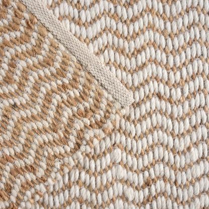 MISSION RUG - NATURAL/IVORY - JUTE/WOOL - HANDWOVEN
