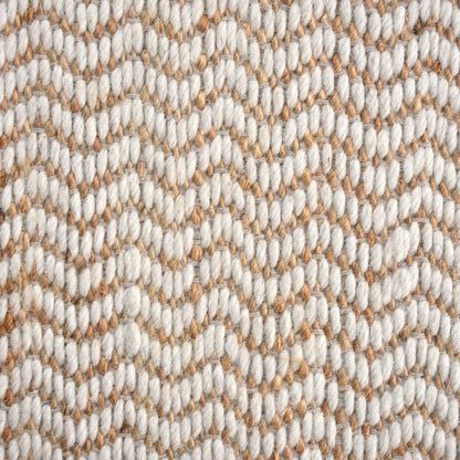 MISSION RUG - NATURAL/IVORY - JUTE/WOOL - HANDWOVEN