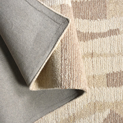 MLAVA RUG - IVORY/ BEIGE - WOOL - HAND WOVEN, OVER TUFTED