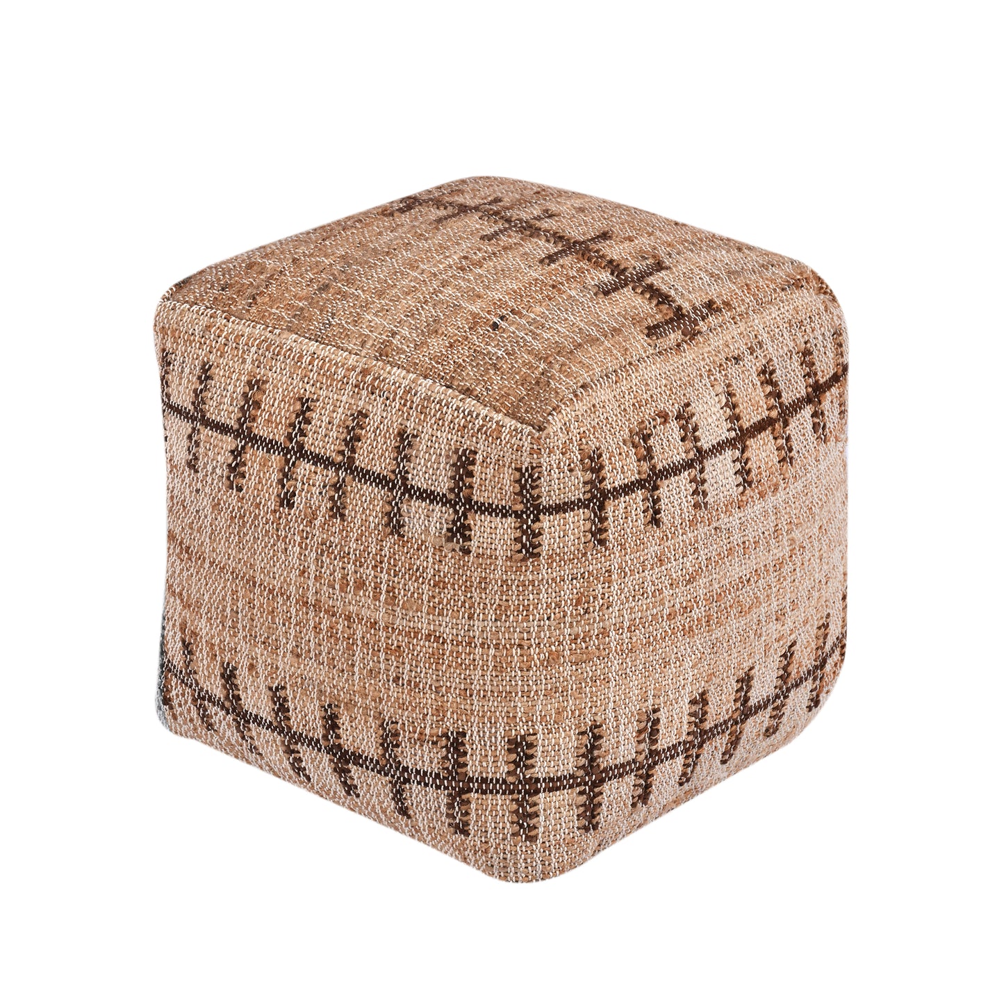 MONTEREY POUF - JUTE/ LEATHER
