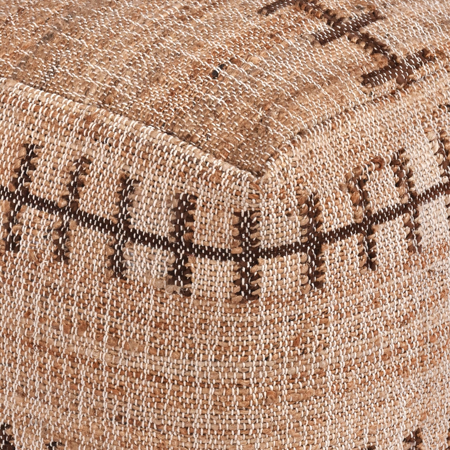 MONTEREY POUF - JUTE/ LEATHER