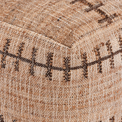 MONTEREY POUF - JUTE/ LEATHER