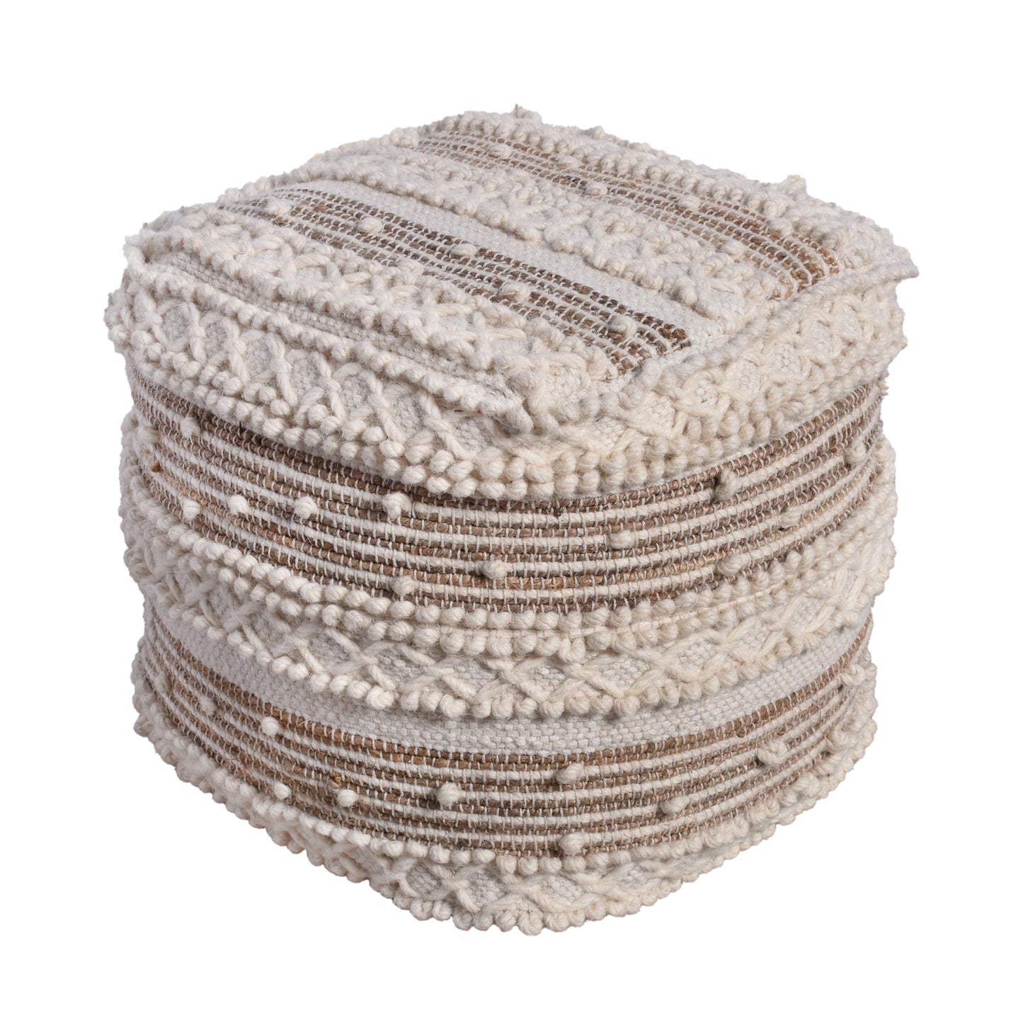 MOSTAR POUF - JUTE/ WOOL