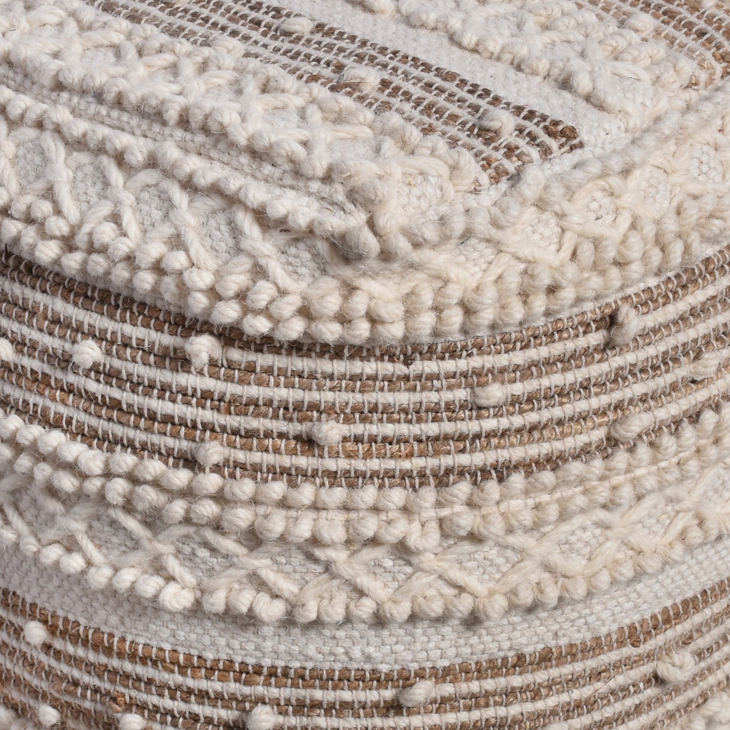 MOSTAR POUF - JUTE/ WOOL
