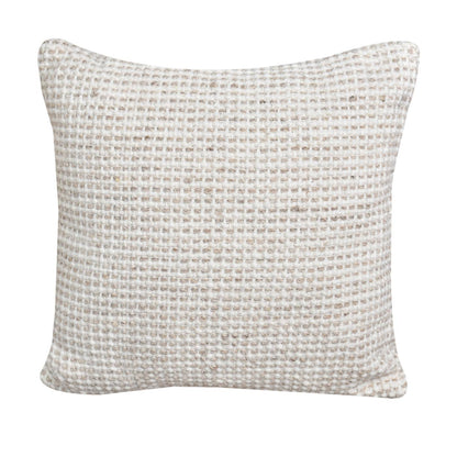 Nautilus Cushion, 45x45 cm, Natural White, Beige, Wool, Hand Woven, Handwoven, Flat Weave