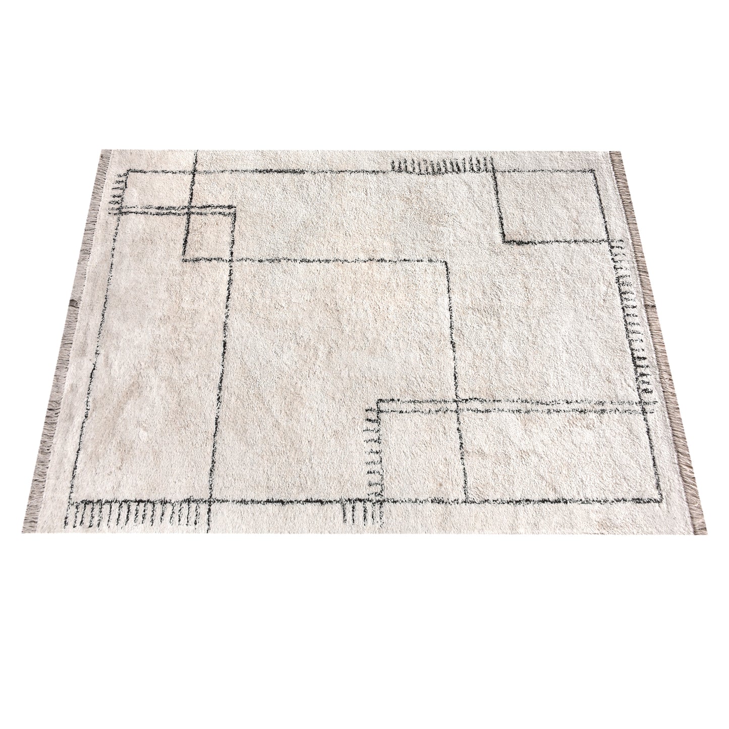 NEWLANDS RUG - IVORY/CHARCOAL - COTTON - TABLE TUFTED