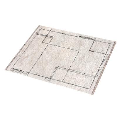 NEWLANDS RUG - IVORY/CHARCOAL - COTTON - TABLE TUFTED