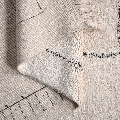 NEWLANDS RUG - IVORY/CHARCOAL - COTTON - TABLE TUFTED