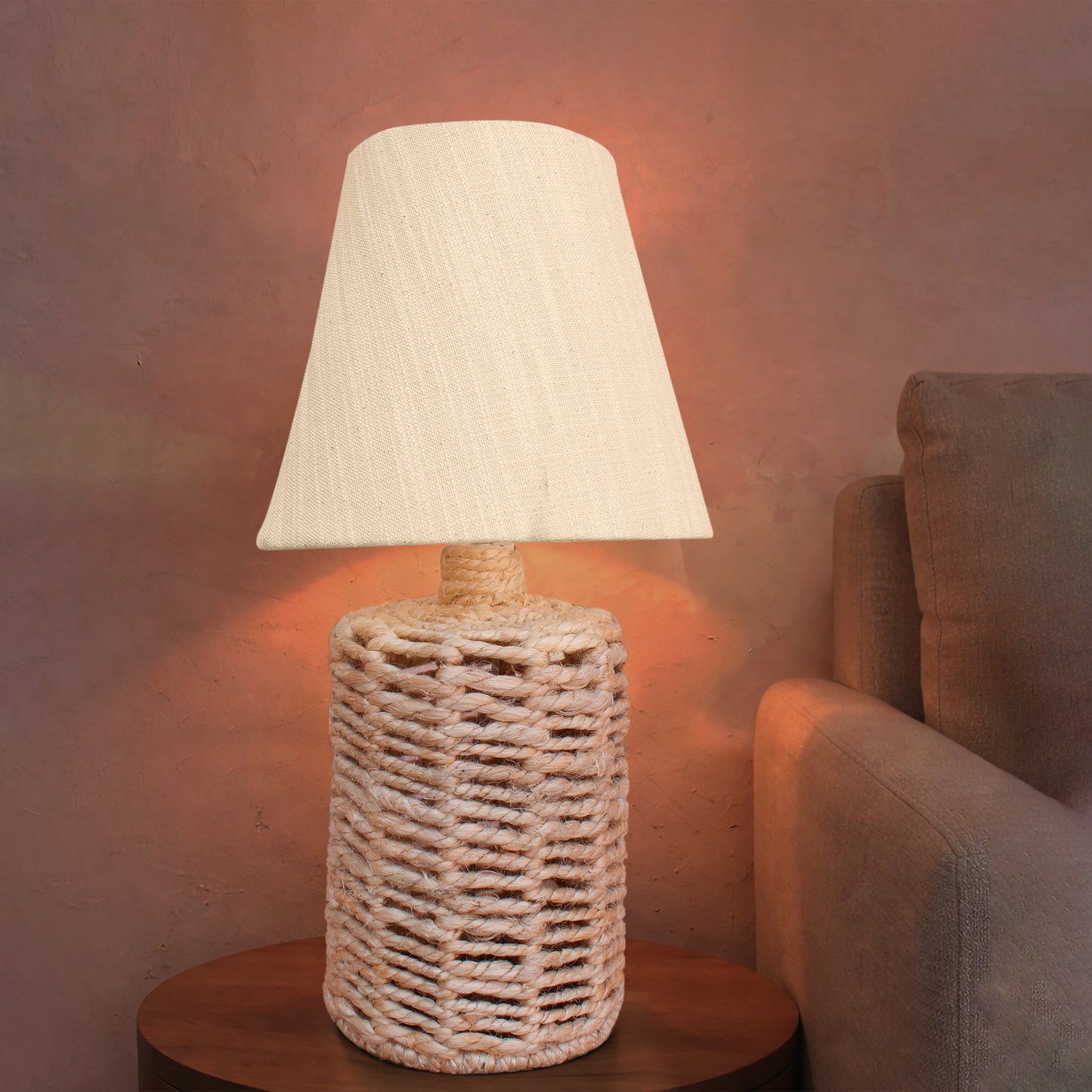 NAYVIK TABLE LAMP - BEIGE - HAND MADE - JUTE