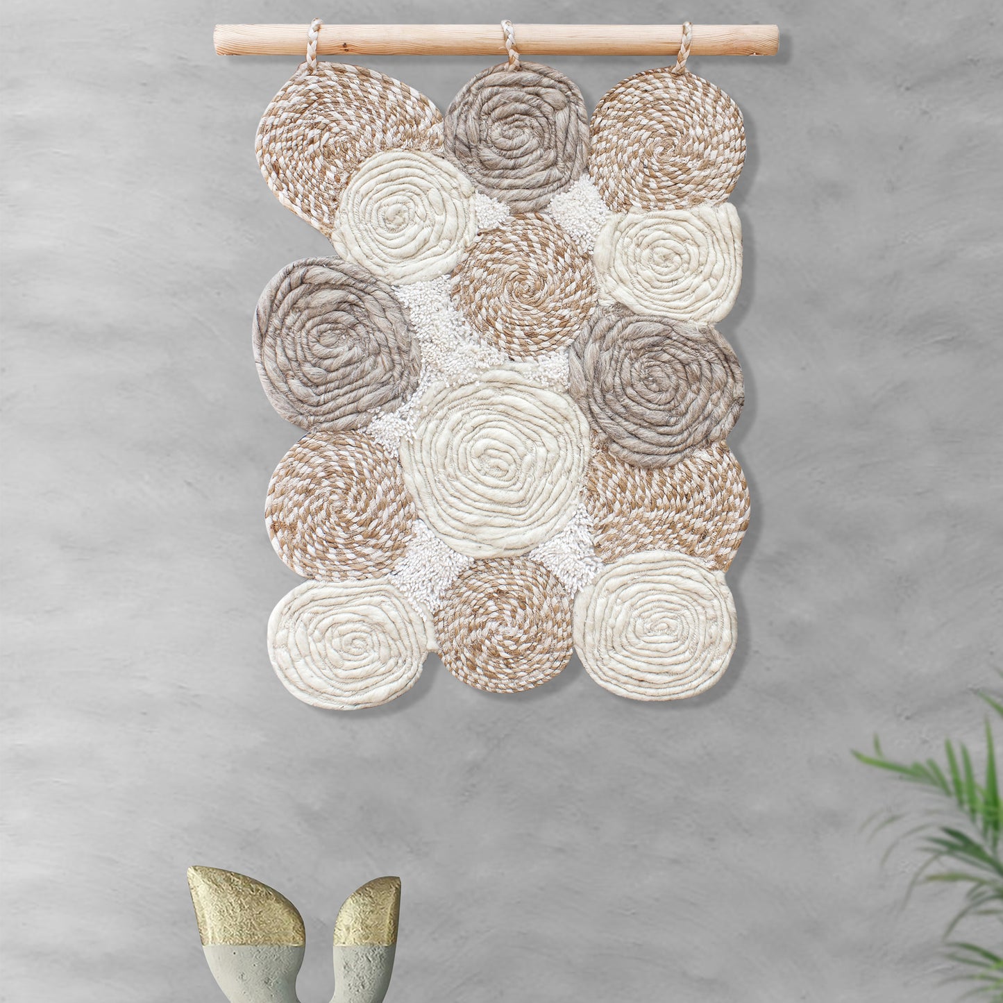 OCTAGON WALL HANGING - WOOL / COTTON