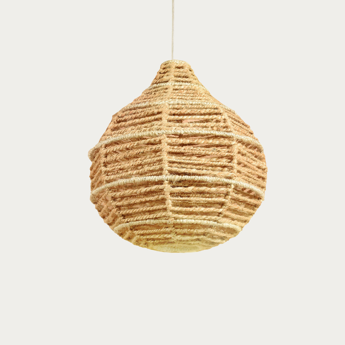 OGUOLA-III LAMP - NATURAL/IVORY - HAND MADE - WOOL/JUTE