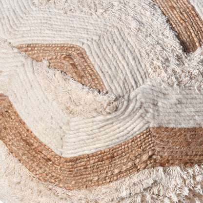 OLAINE POUF - WOOL/ JUTE/ COTTON SALVAGE