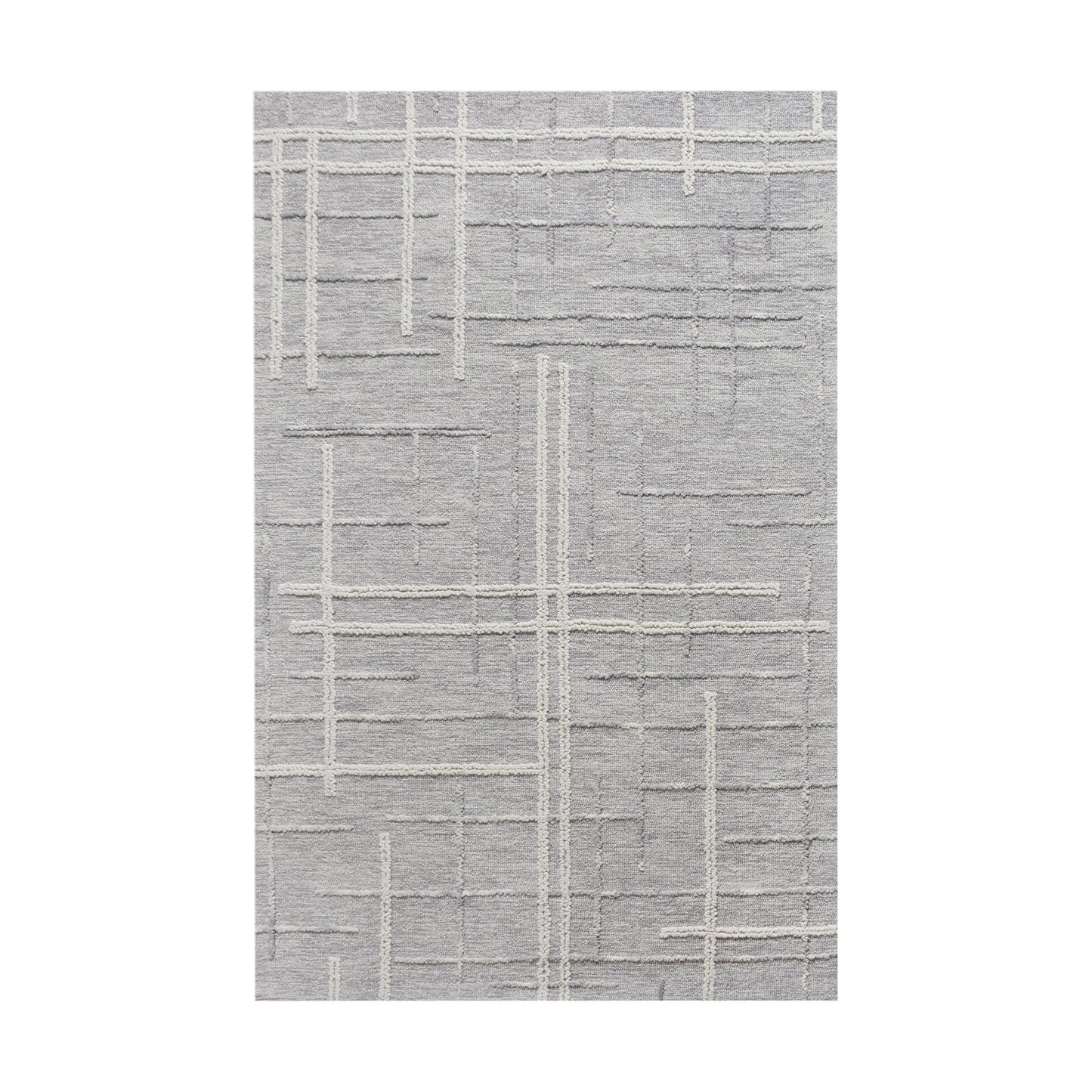 OMRA RUG - WOOL - BLUE/IVORY