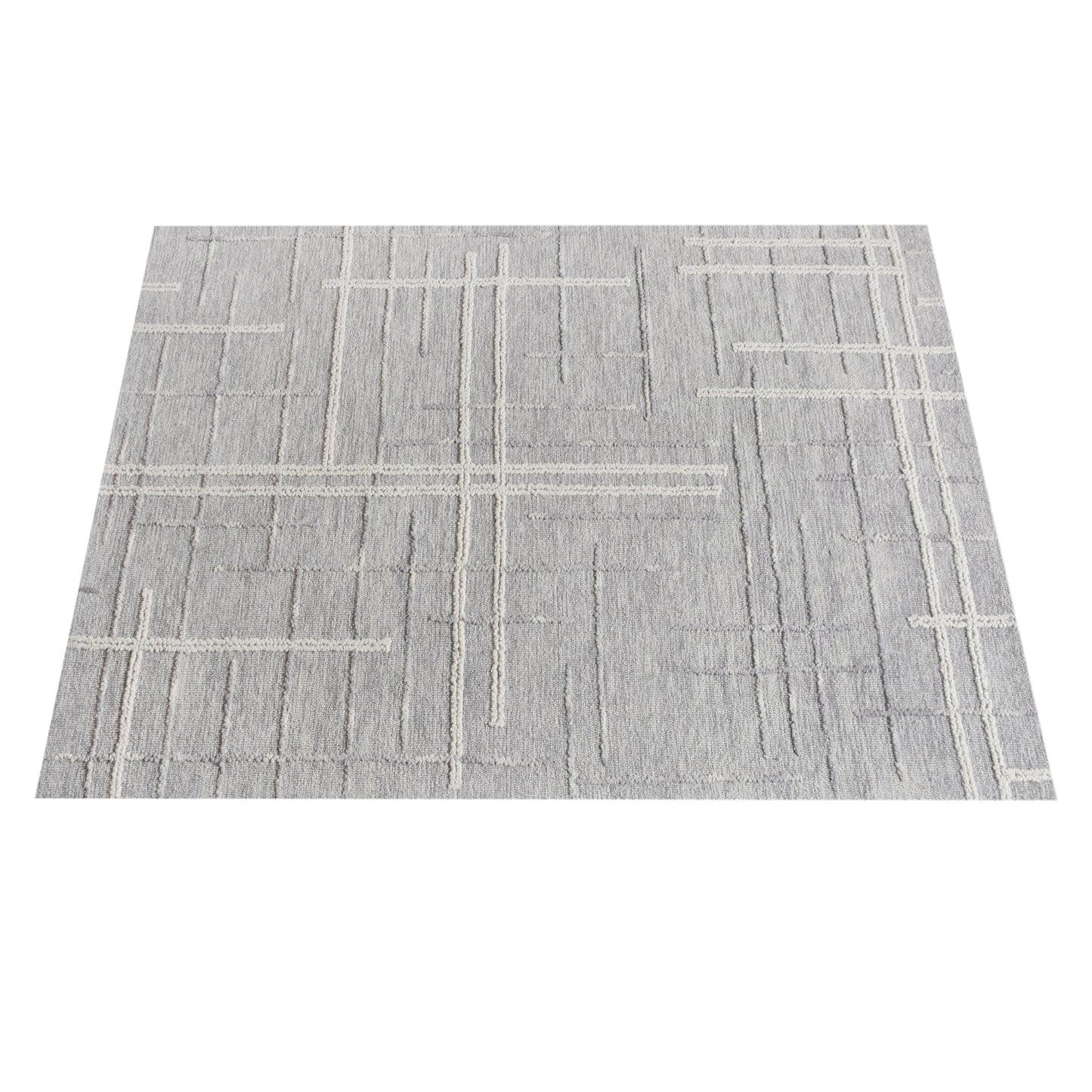 OMRA RUG - WOOL - BLUE/IVORY