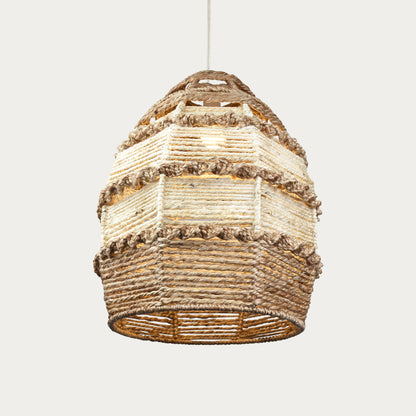 OSVALDO LAMP - IVORY/NATURAL - HAND MADE - JUTE