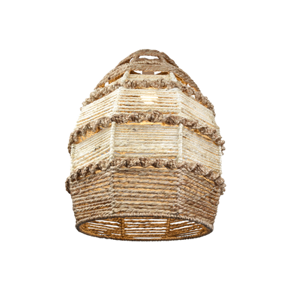 OSVALDO LAMP - IVORY/NATURAL - HAND MADE - JUTE