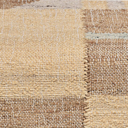 Palco Bench, 80x30x40 cm, Natural, Natural White, Jute, Wool, Hand Woven, Punja, Flat Weave