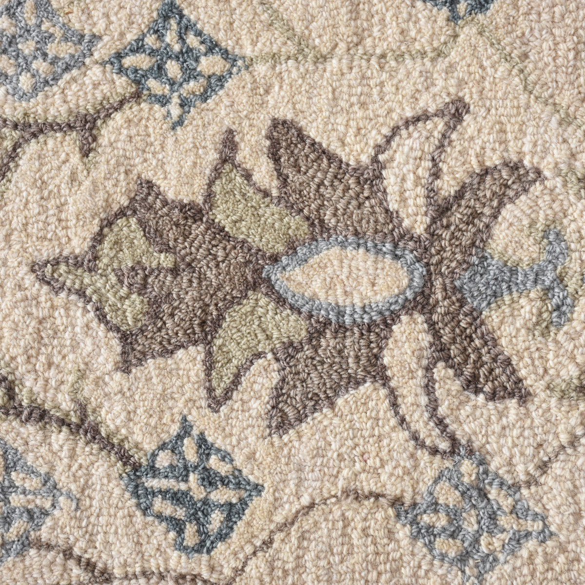 PALERMOSA RUG - IVORY/BLUE - HANDTUFTED - WOOL