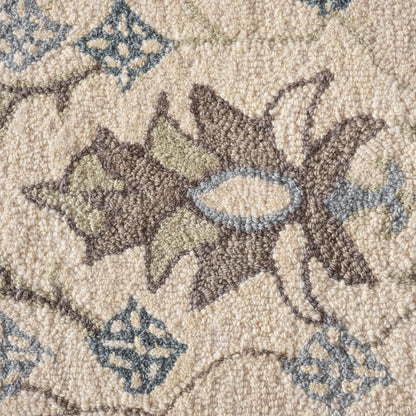 PALERMOSA RUG - IVORY/BLUE - HANDTUFTED - WOOL