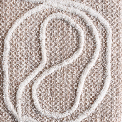 PARNAIBA WALL ART - BEIGE/IVORY - HAND WOVEN/OVER TUFTED - WOOL & MDF