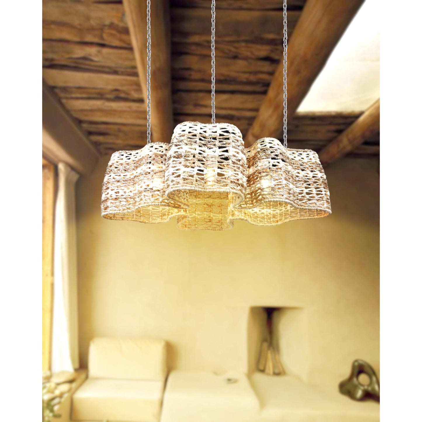 PARNELL LAMP - NATURAL/IVORY - HAND MADE - JUTE