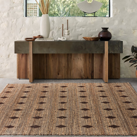 PEWTER RUG - NATURAL/BROWN - JUTE