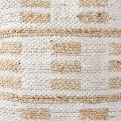 PLISKA CUSHION - WOOL/JUTE - IVORY/NATURAL