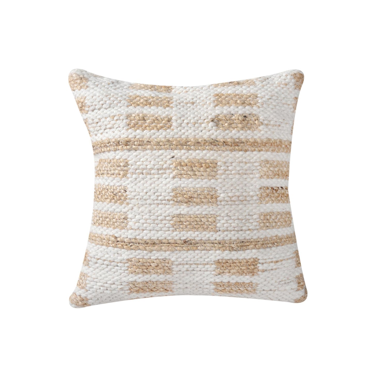PLISKA CUSHION - WOOL/JUTE - IVORY/NATURAL