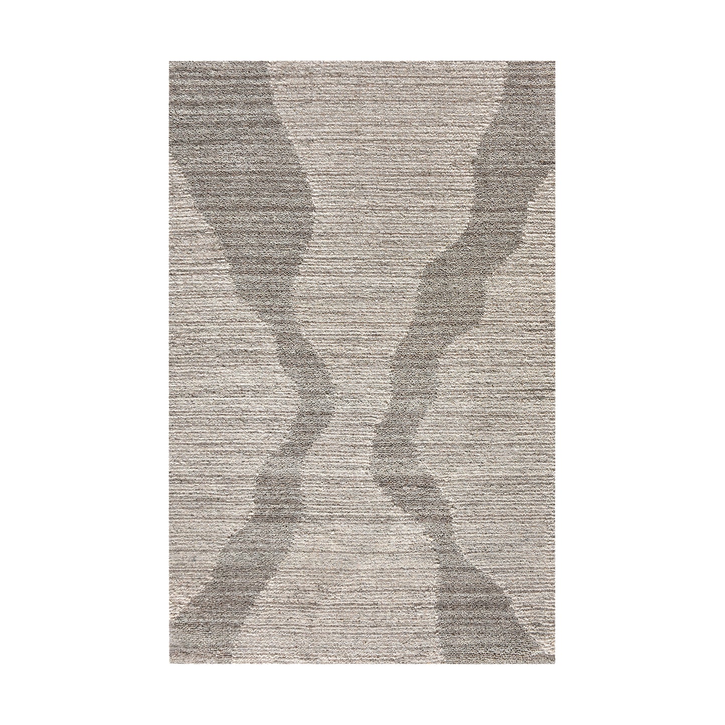 POKANA RUG - GREY/BEIGE - WOOL - HAND WOVEN, OVER TUFTED