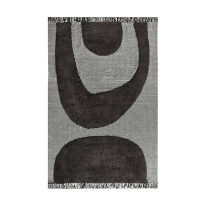 POWLETT RUG - IVORY/CHARCOAL - COTTON - TABLE TUFTED