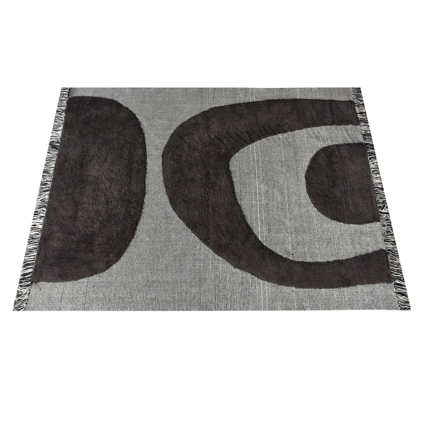 POWLETT RUG - IVORY/CHARCOAL - COTTON - TABLE TUFTED